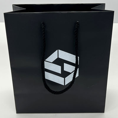 Picture of Matte Black Gift Bags (8" x 4" x 9")